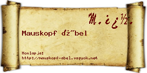 Mauskopf Ábel névjegykártya